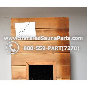 WOOD BENCHS + HEATERS - HEMLOCK WOOD BENCH + HEATHER + BLACK COVER ( 48.6" x 15.6" ) 3