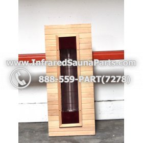 WOOD BENCHS + HEATERS - HEMLOCK WOOD BENCH + HEATER + RED COVER ( 38.5" x 16.2" ) 1