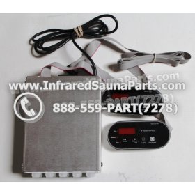 COMPLETE CONTROL POWER BOX WITH CONTROL PANEL - COMPLETE CONTROL POWER BOX EZE INFRARED SAUNA WITH TWO BLACK CONTROL PANEL 1