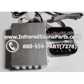 COMPLETE CONTROL POWER BOX WITH CONTROL PANEL - COMPLETE CONTROL POWER BOX EZE INFRARED SAUNA WITH TWO BLACK CONTROL PANEL 2