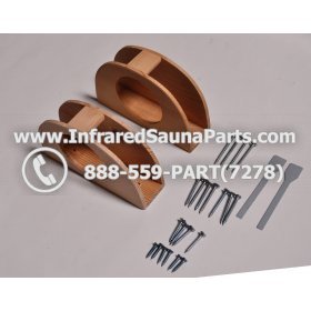 WOOD SHELVES + CUP HOLDERS - HEMLOCK WOOD CUP HOLDER STYLE 7 8