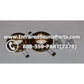 COMPLETE LIGHT ASSEMBLY 12V - COMPLETE LIGHT ASSEMBLY 2 HOUSING IN GOLD FINISH WITH 2 BULBS 12V 3