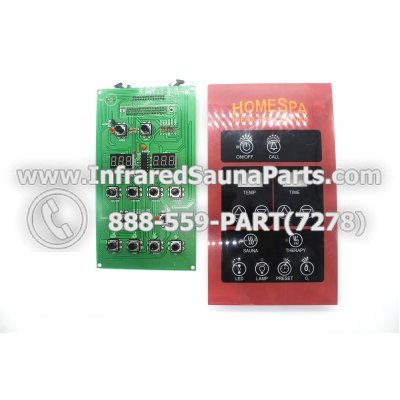 CIRCUIT BOARDS WITH  FACE PLATES - CIRCUIT BOARDS WITH FACE PLATES - HOME SPA INFRA-RED SAUNA   (12 BUTTONS) 1
